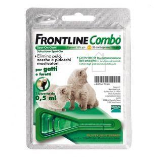 Frontline combo kitten -- Protects your kitten against (eggs and larvae of) fleas, various types of ticks and lice.