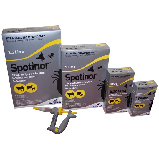 Spotinor Pour-On. --- Inexpensive and effective fly control for cattle and sheep.