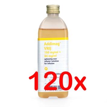 Addimag 500ml. -- Infusión es un líquido de infusión estéril y libre de pirógenos contra la fiebre de la leche y la enfermedad de la cabeza en el ganado vacuno.