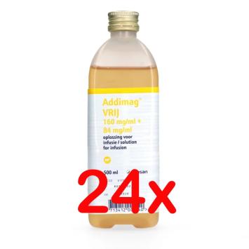 Addimag 500ml. -- Infusión es un líquido de infusión estéril y libre de pirógenos contra la fiebre de la leche y la enfermedad de la cabeza en el ganado vacuno.