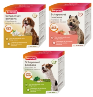 Beaphar Sheep Fat Bonbons MINI 245gr.. Rich in vitamins, minerals and trace elements, for skin & coat