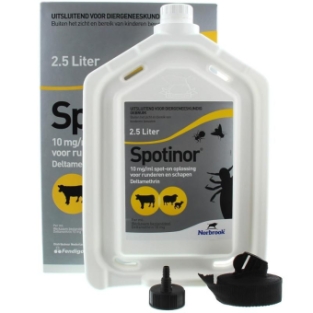 Spotinor Pour-On. --- Inexpensive and effective fly control for cattle and sheep.